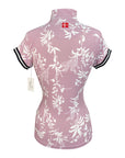 Kastel Denmark Cap Sleeve w/Trim Shirt in Washed Lavender Floral - Women's Small