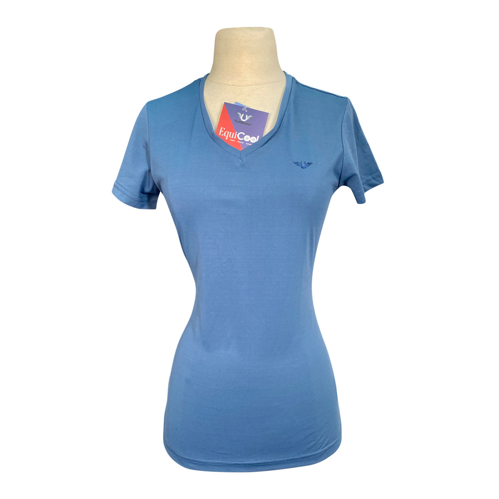 TuffRider 'Taylor' EquiCool Short Sleeve V-Neck Tee in Ensign Blue