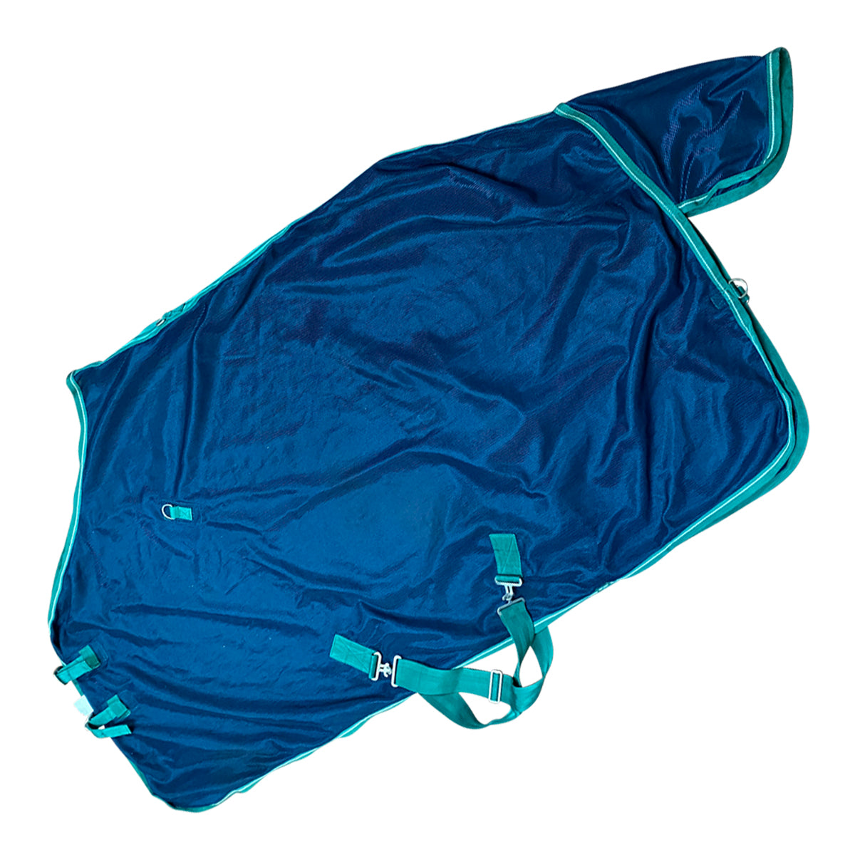Shires Fly Sheet in Navy w/Green Trim - 66&quot;