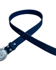 Hunt Club Buckle Belt in Navy/Nickel