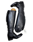 La Mundial Custom Alligator Field Boots in Black