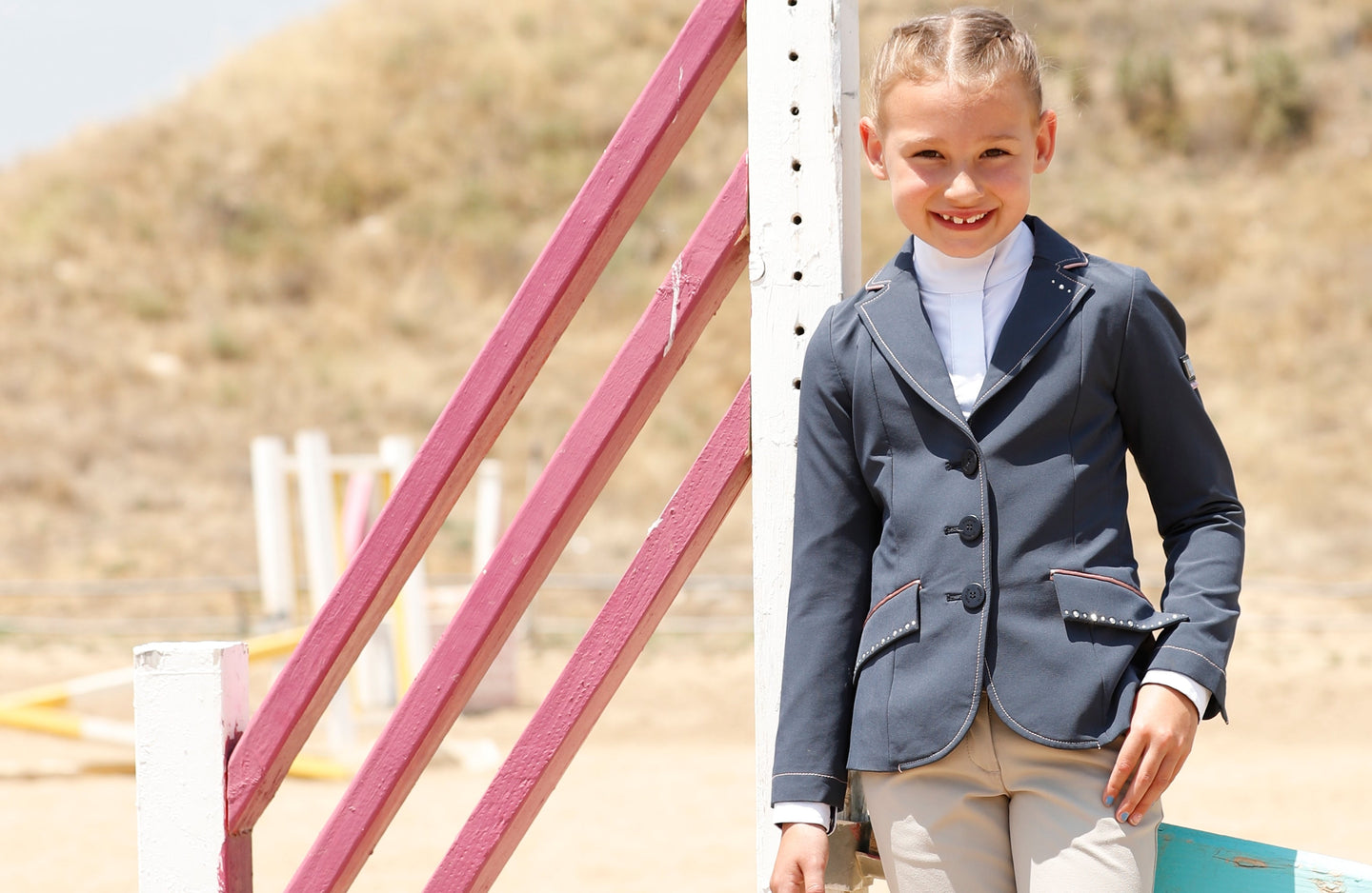 Kid's Equestrian Pony rider Show Jacket from Equiline. 