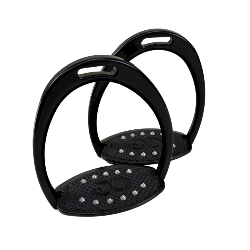 American Equus 'Elite' English Apex Stirrups  in Black - 4 3/4"