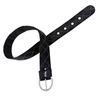Equine Couture Diamond Quilted Suede Belt in Black - Women's Medium
