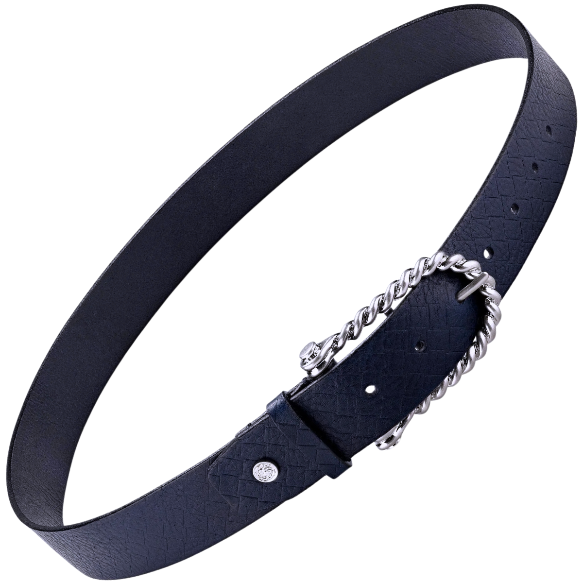 Hannah Childs Twisted Bit Belt in Navy