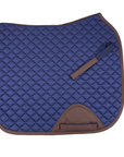 Sixteen Cypress Dressage Saddle Pad in Navy/Cognac