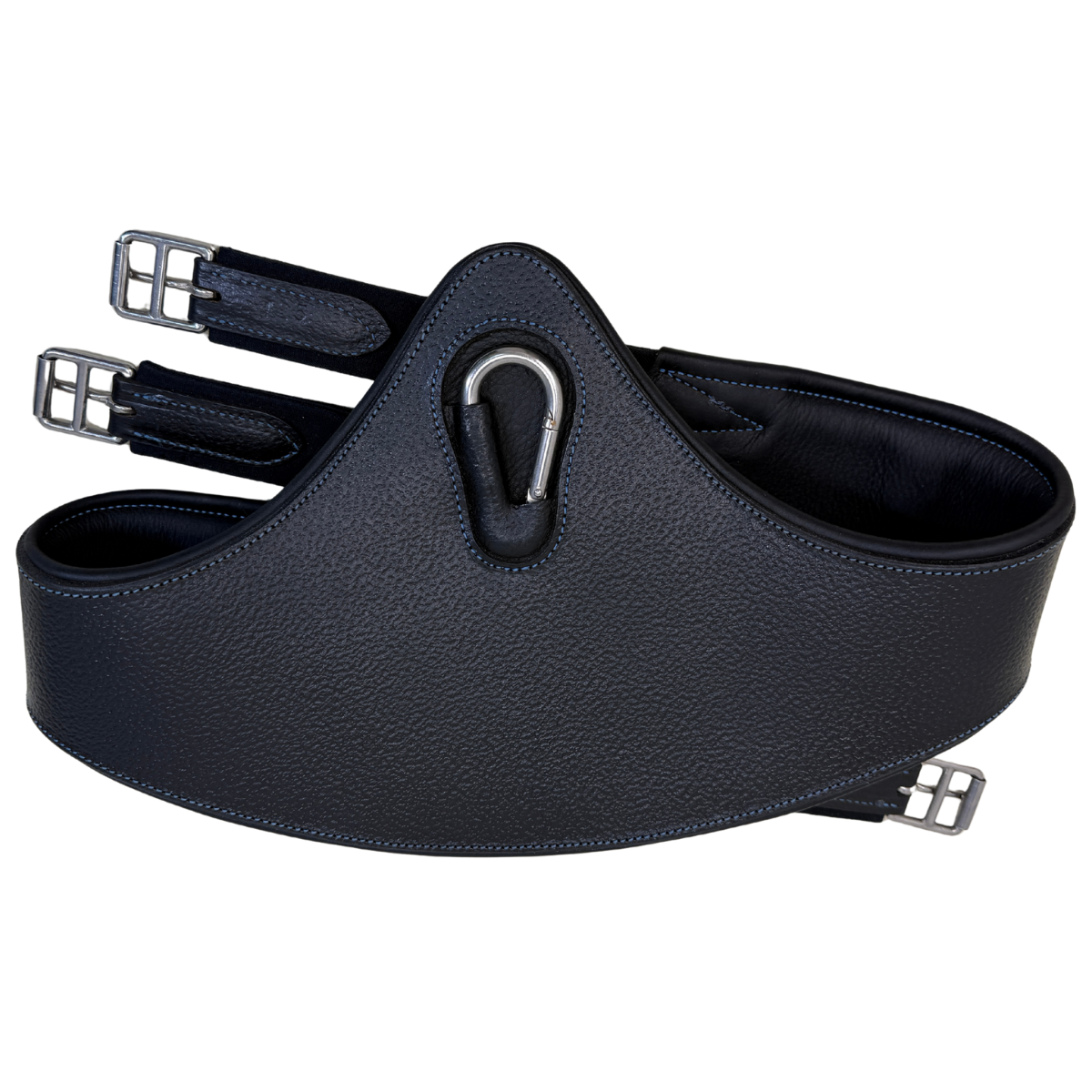 Butet &#39;Erg&#39; Training Girth in Black/Blue Stitching