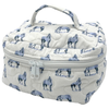 Ida Mae Quilted Travel Case in Horse Icon Blue