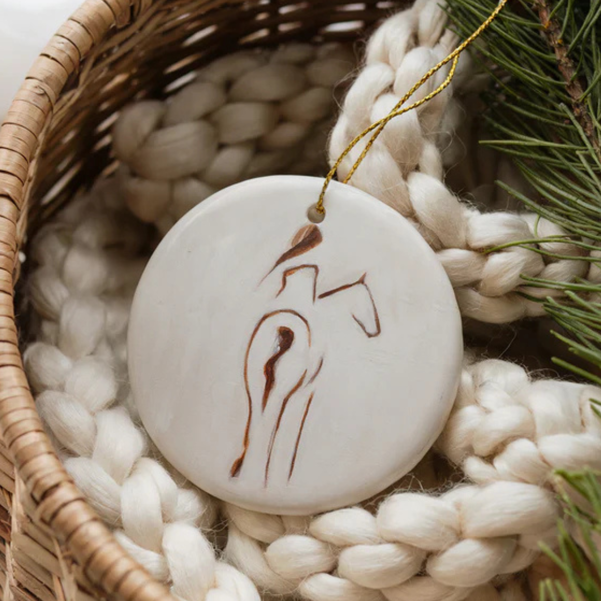 Bettina Norton Artwork Holiday Ornament in Solo Ride