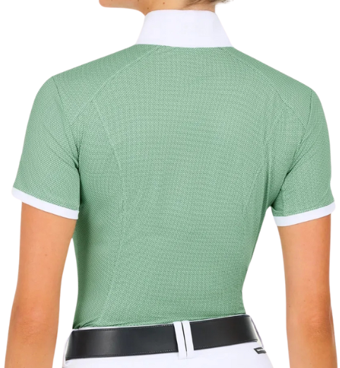 RJ Classics 'Tessa' Show Shirt in Green Petal Dots