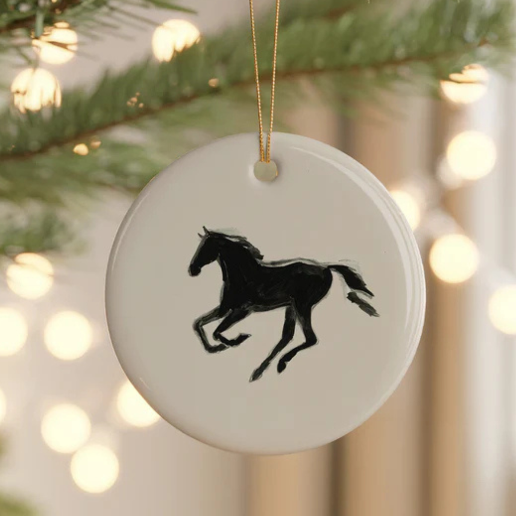 Bettina Norton Artwork Holiday Ornament in Gallop Silhouette
