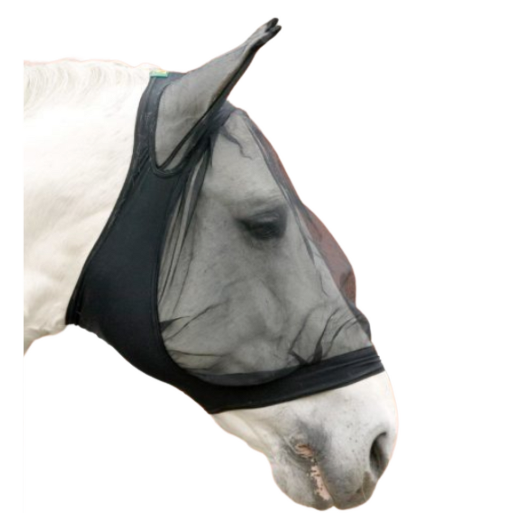 USG Spandex Fly Mask With Ear Protection  in Black
