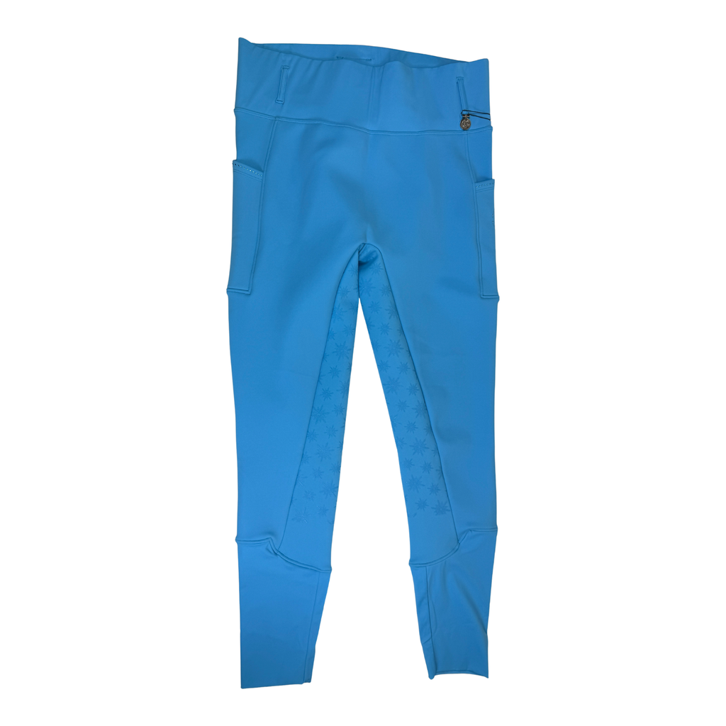 Sync Equestrian 'Winter Wonderland' Fleece Breech in Ice Blue