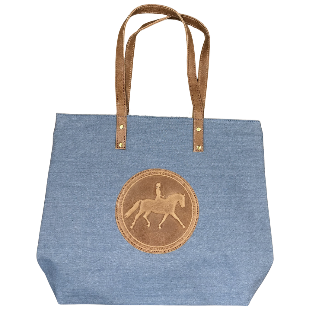 Tucker Tweed Dressage Barn Bag in Denim/Brown