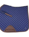 Sixteen Cypress Dressage Saddle Pad in Navy/Cognac