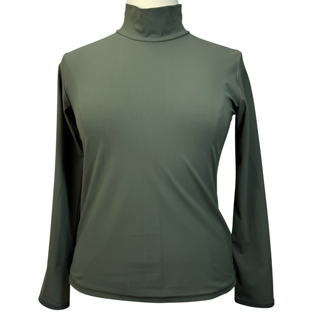 CALLIDAE 'The Featherweight' Riding Mock Neck in Olive