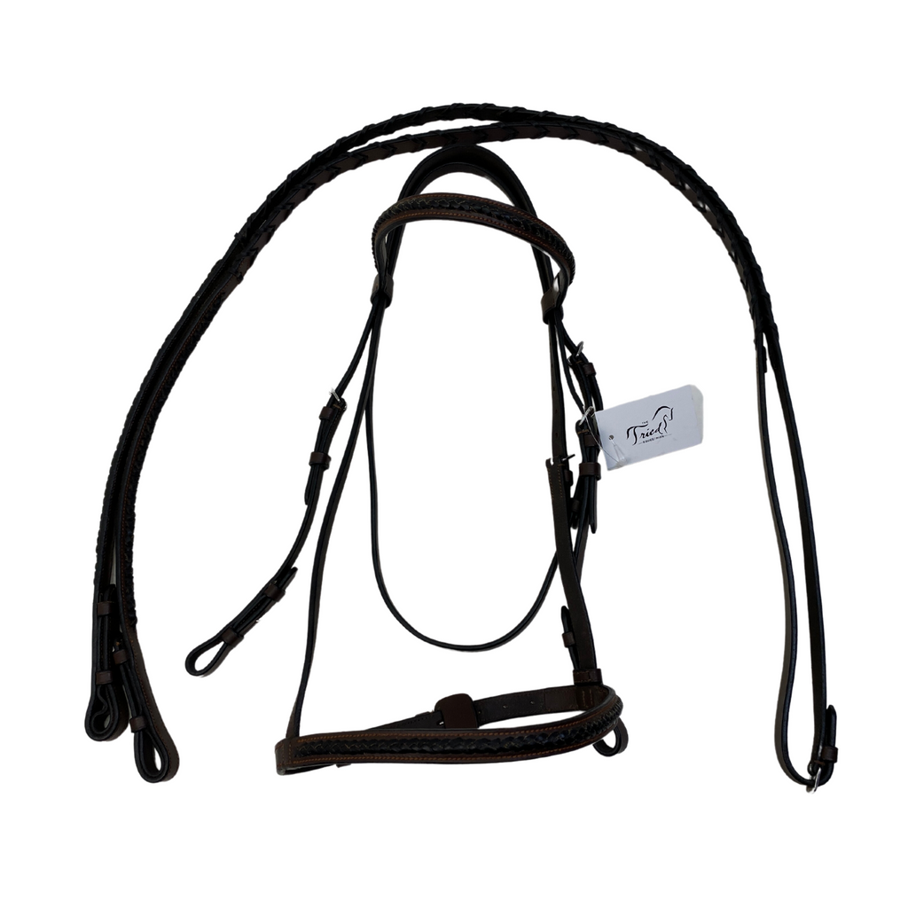 Pinnacle Braided Raised Hunter Bridle in Brown