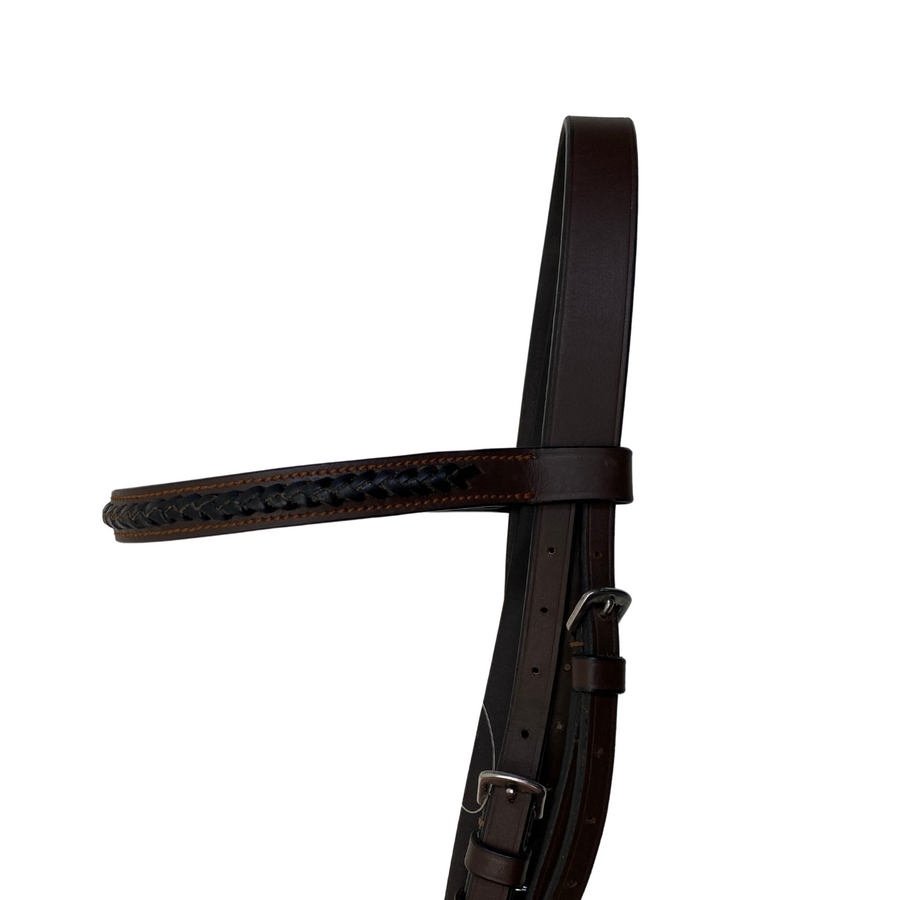 Pinnacle Braided Raised Hunter Bridle in Brown