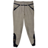 Cavalleria Toscana Print Knee Patch Breeches in Taupe Heather
