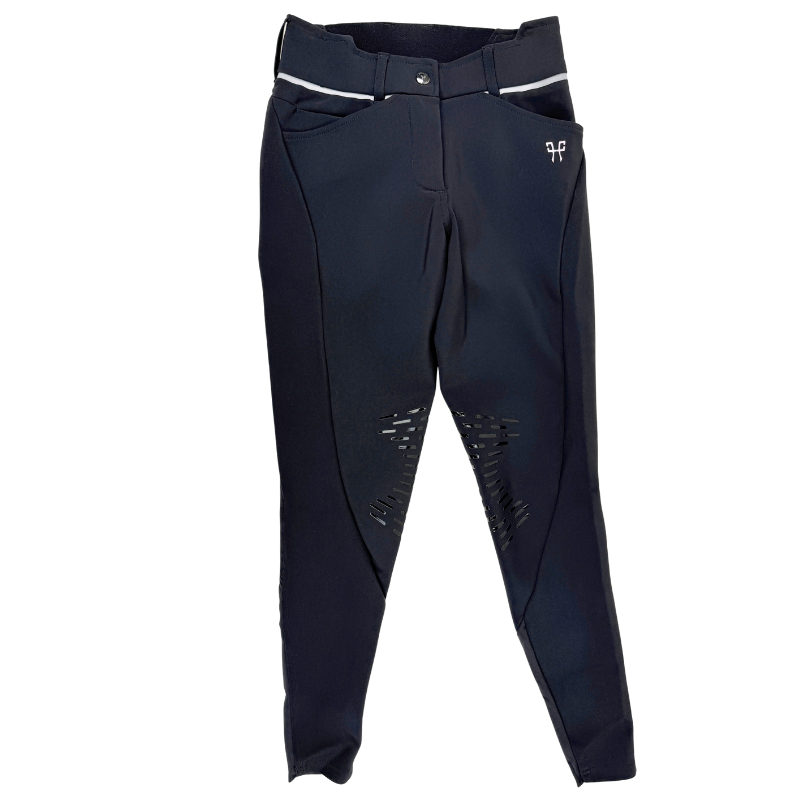 Horse Pilot 'X-Design' Knee Patch Breeches in Black