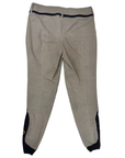 Cavalleria Toscana Print Knee Patch Breeches in Taupe Heather