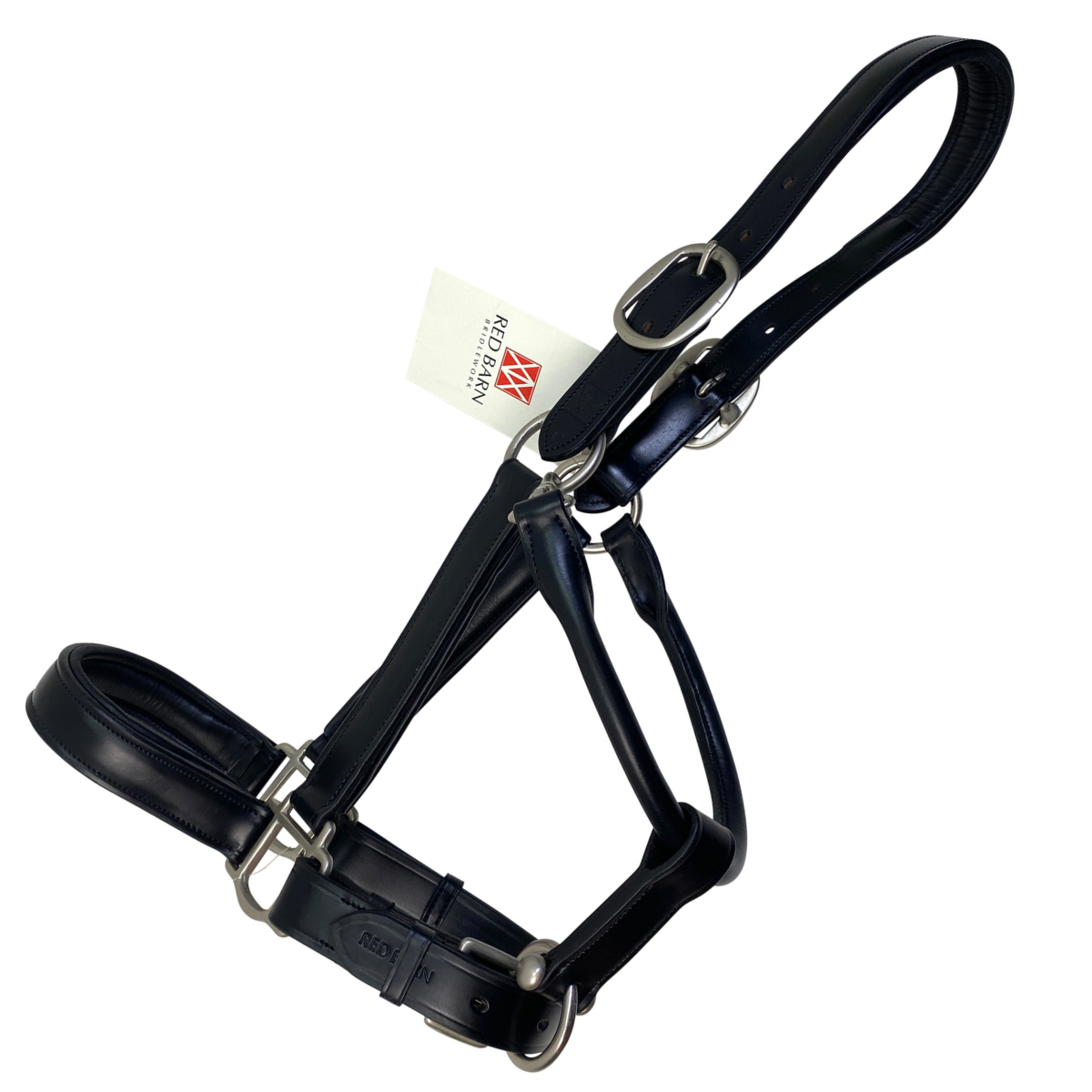 Red Barn &#39;Kelly&#39; Show Halter in Black/Brushed Nickel - Pony