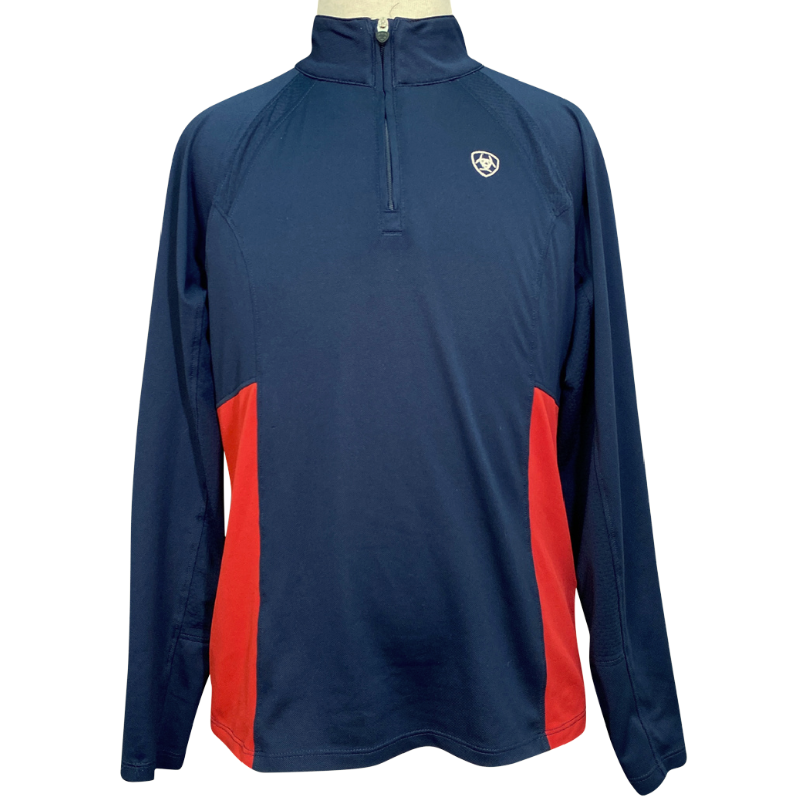 Ariat TEK Heat Series 1/4 Zip Long Sleeve Shirt in Team Navy