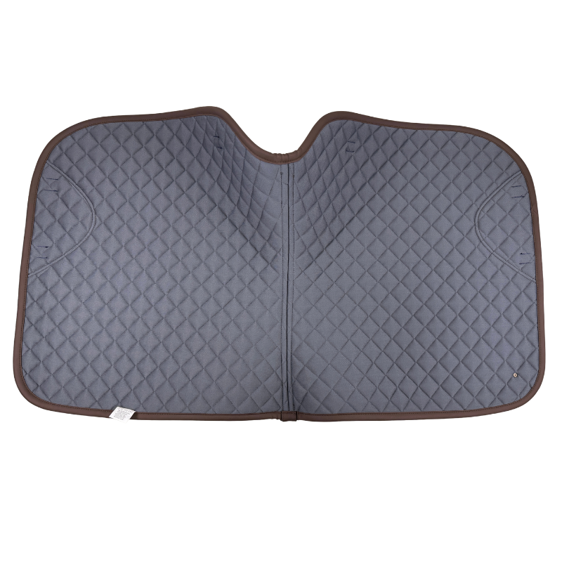 Sixteen Cypress Dressage Saddle Pad in Navy/Cognac