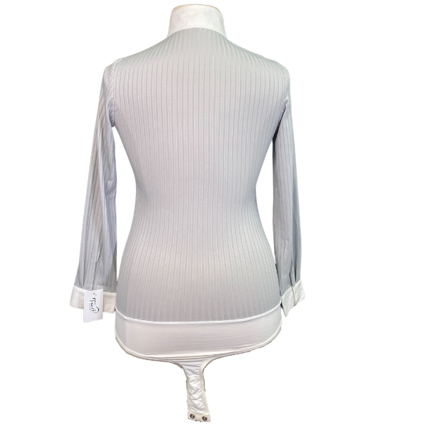 Back of Free Ride Competition Bodysuit in Grey/White