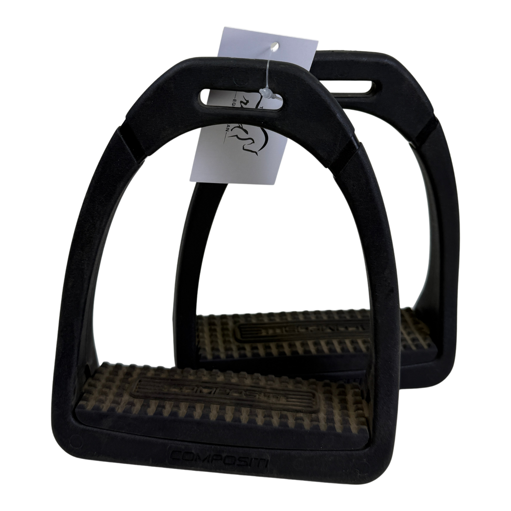 Compositi Plastic Rubber Bottom Stirrups in Black