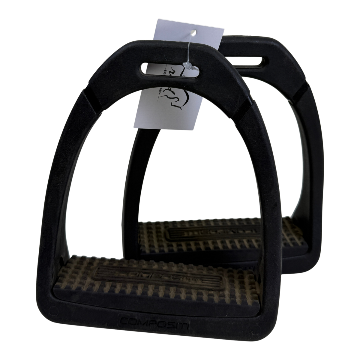 Compositi Plastic Rubber Bottom Stirrups in Black