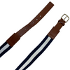 Sakkara Equestrian M Belt in Brown/White & Blue Stripes - Women's XS