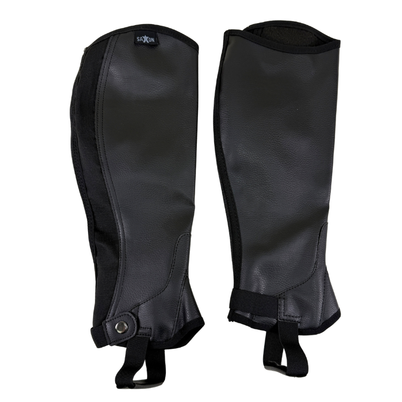 Saxon Equileather Half Chaps in Black