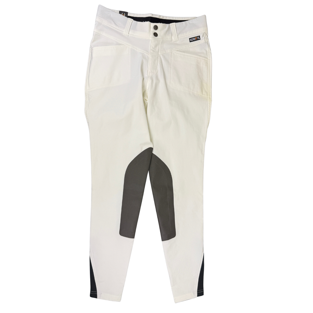 Kerrits Crossover Knee Patch Breech in White
