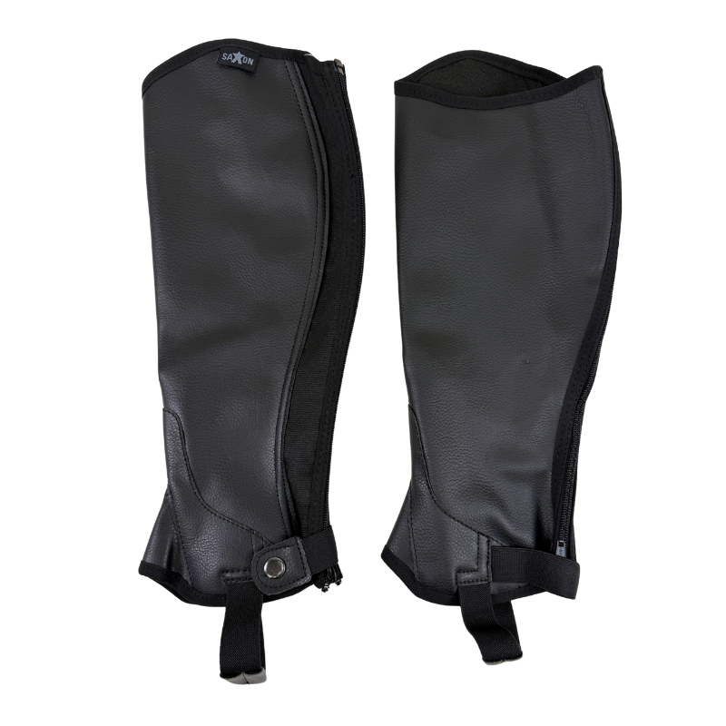 Saxon Equileather Half Chaps in Black