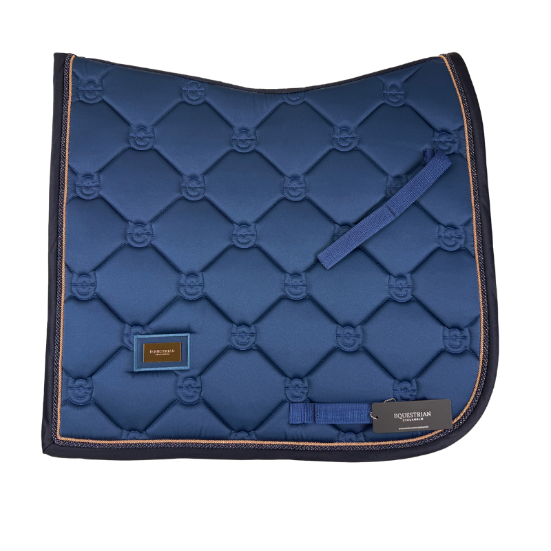 Equestrian Stockholm Dressage Saddle Pad in Monaco Blue