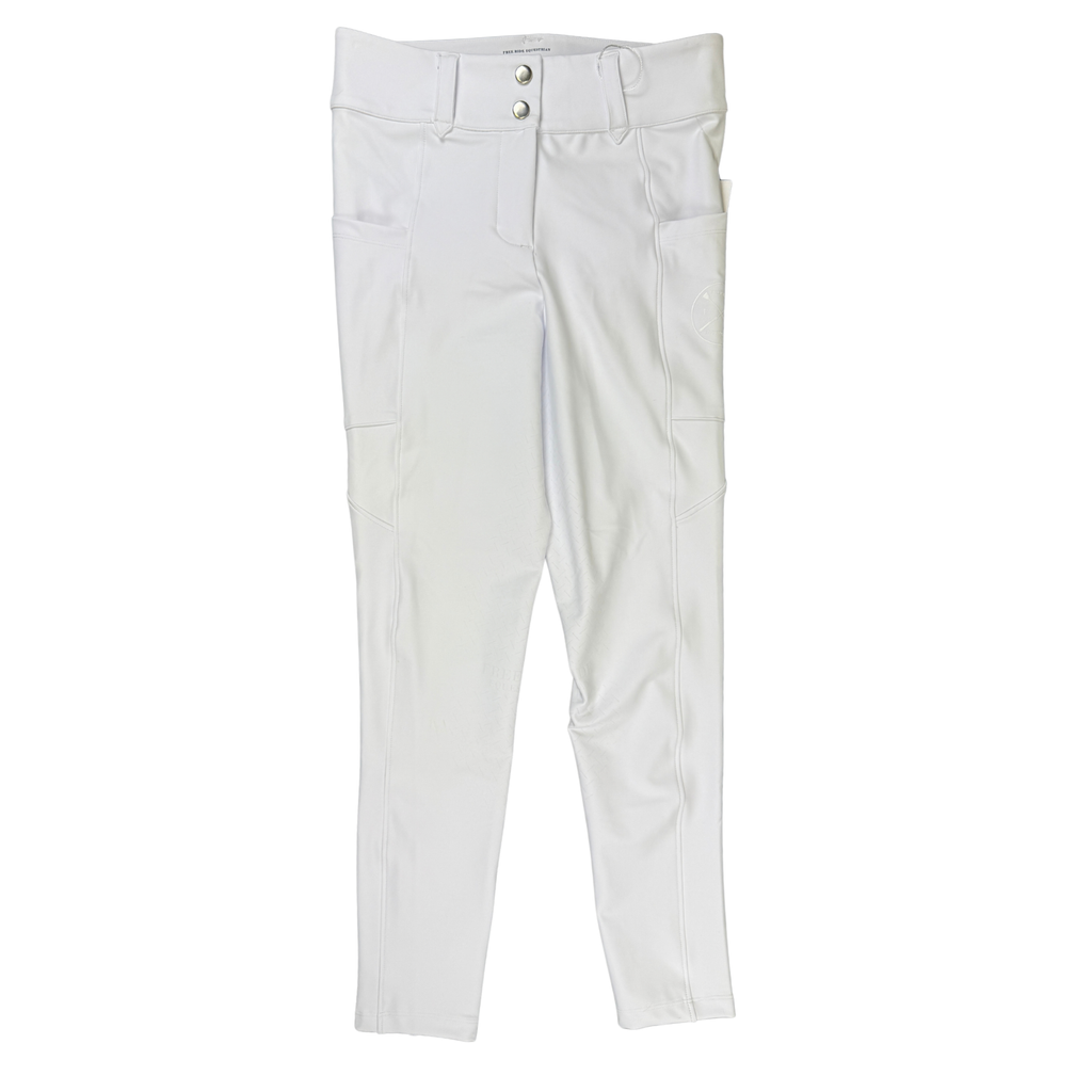 Free Ride Equestrian 'Lux' Full Seat Breeches in White