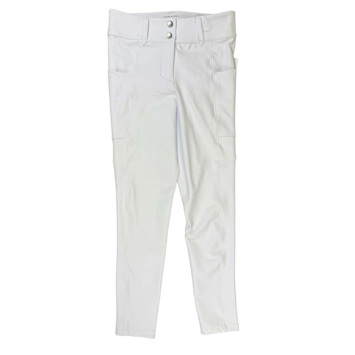 Free Ride Equestrian 'Lux' Full Seat Breeches in White