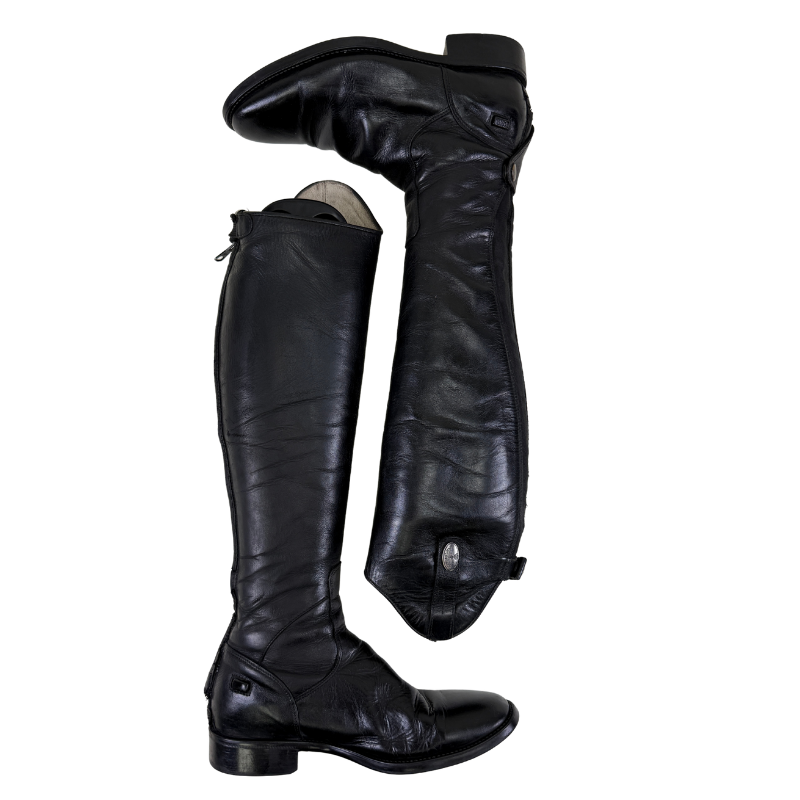 DeNiro Tricolore Amabile Smooth Dress Boots in Blac