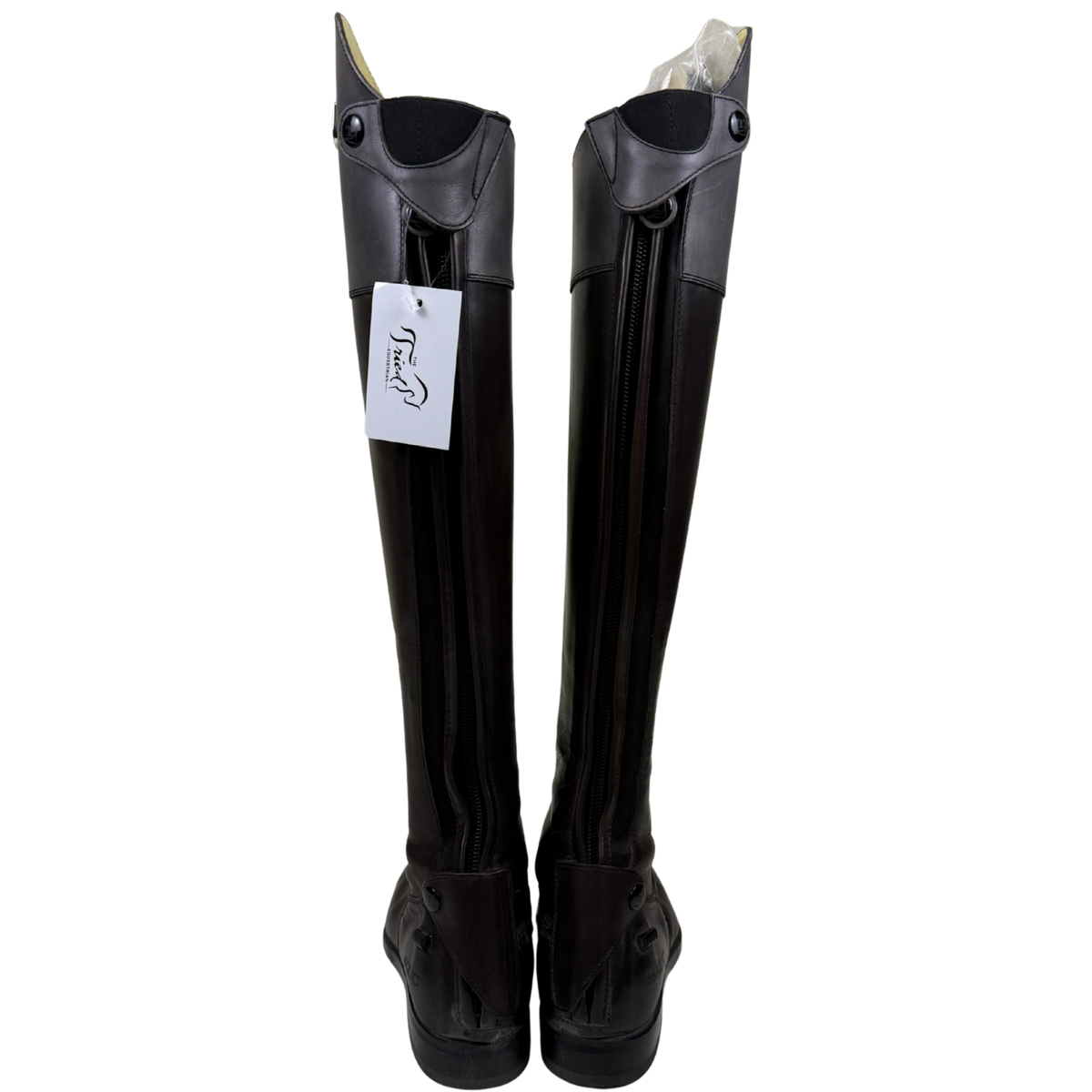 Tucci Time 'Everytime Galileo' Custom Tall Field Boots in Brown/Grey