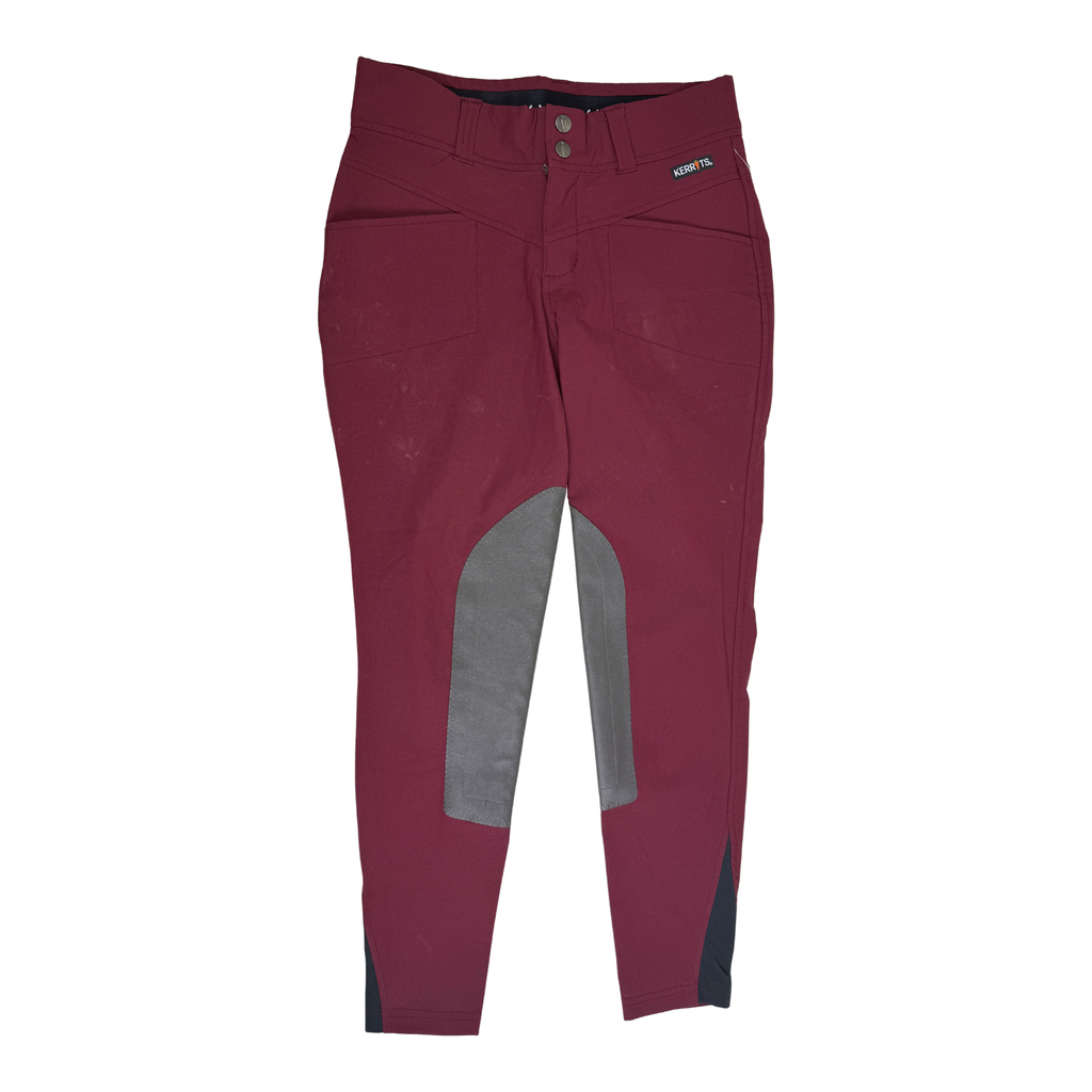 Kerrits Crossover Knee Patch Breech in Maroon