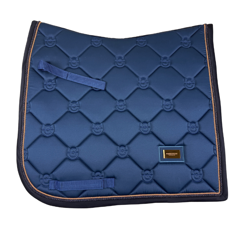 Equestrian Stockholm Dressage Saddle Pad in Monaco Blue