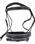 Dover Saddlery Single Crown Padded Dressage Bridle in Black/Silver