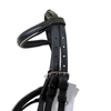 Dover Saddlery Single Crown Padded Dressage Bridle in Black/Silver