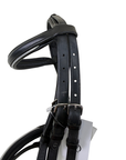Dover Saddlery Single Crown Padded Dressage Bridle in Black/Silver