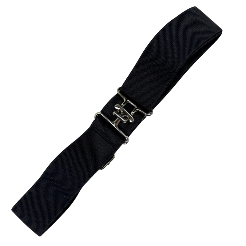 Elastic Surcingle Belt in Black - Adult One Size