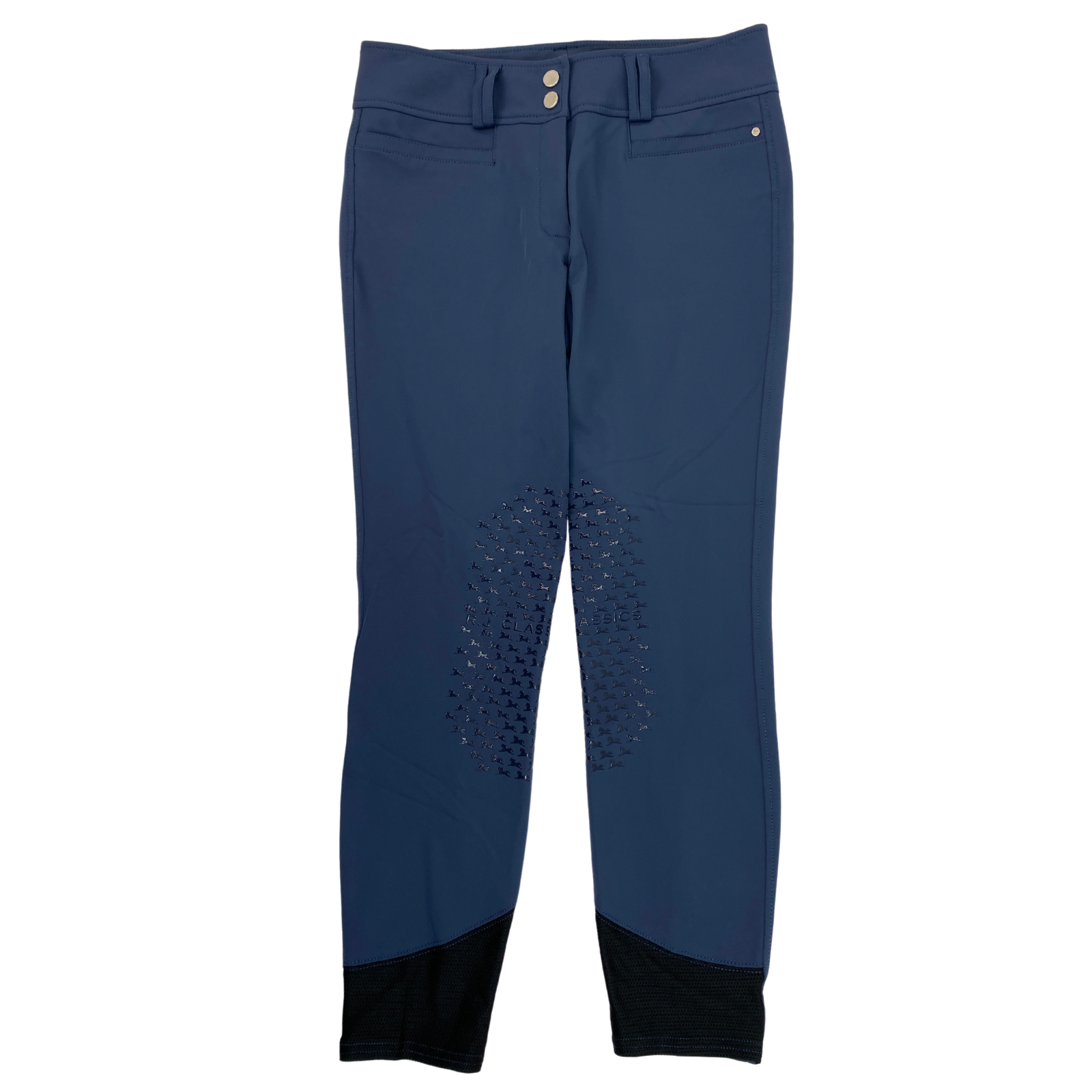 RJ Classics 'Harper' Knee Patch Breeches in Denim Blue