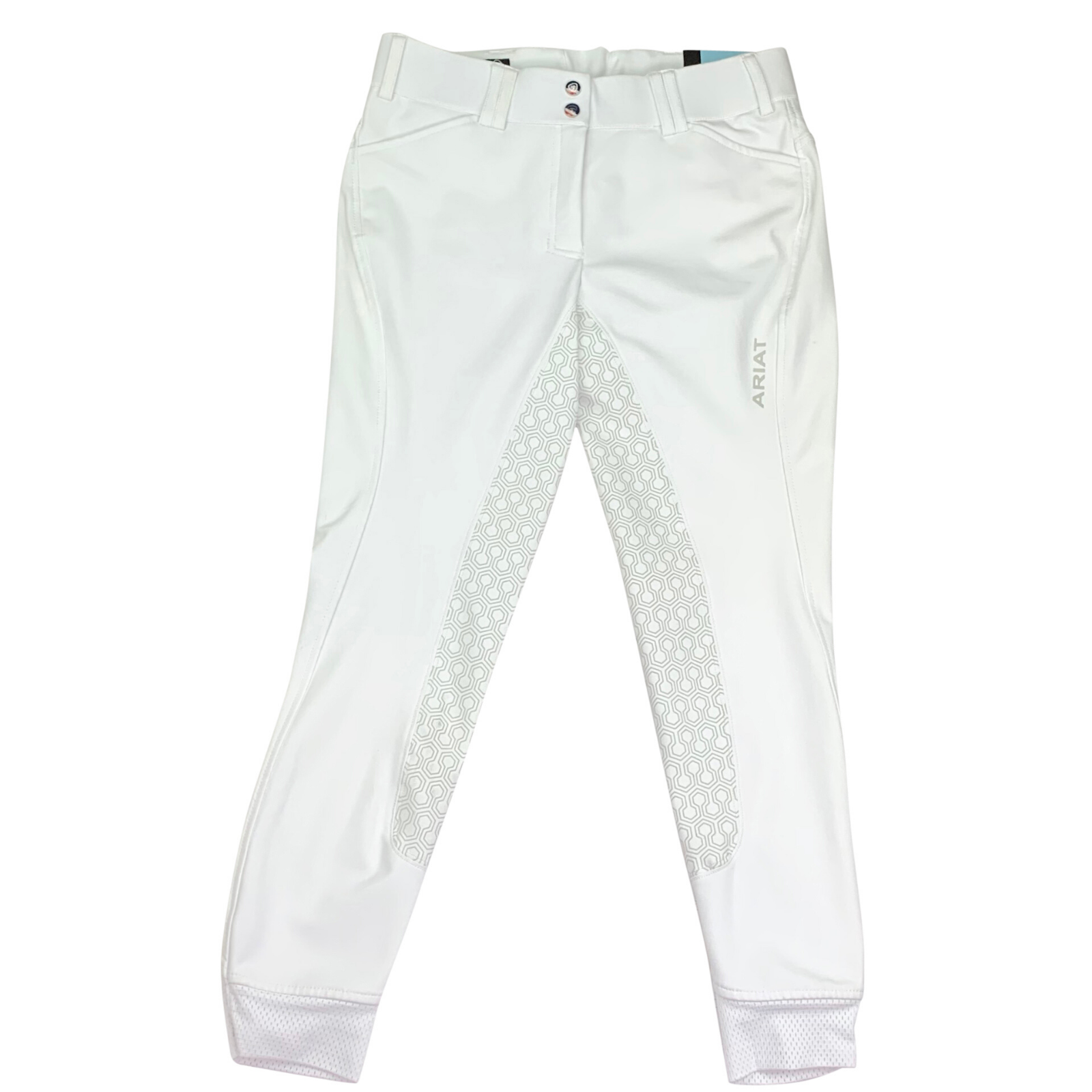 Ariat Tri Factor Full Seat Breeches in White - Women's 32R
