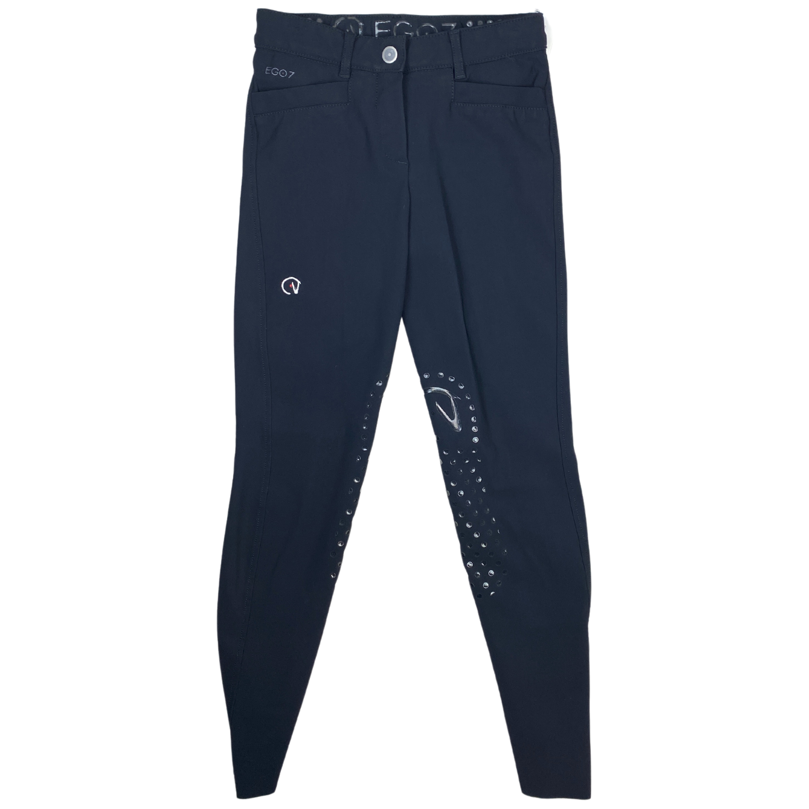 Front of EGO7 'Jumping EJ' Breeches in Black - Women's IT 36 (US 22)