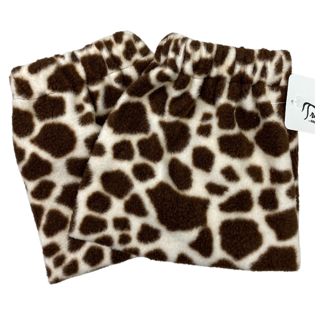 Fleece Stirrup Iron Covers in Giraffe